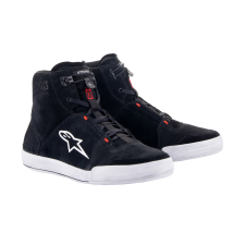 Alpinestars Chrome motorkerékpár csizma fekete-szürke-fluo piros motoros csizma