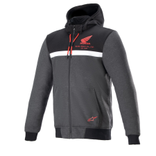 Alpinestars Chrome Street Hoodie Honda kollekció 2024 motoros kabát fekete-szürke-piros motoros kabát