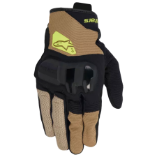 Alpinestars Chrome V2 motoros kesztyű Sötét khaki-fekete-sárga motoros kesztyű