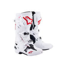 Alpinestars Csizmák Tech 10 Supervented fehér / piros 47 motoros csizma