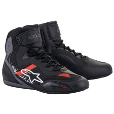 Alpinestars FASTER-3 RIDEKNIT Cipő, fekete/ szürke/ piros, 2025, mérete 48 motoros csizma