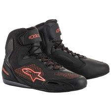 Alpinestars FASTER-3 RIDEKNIT, fekete/fluo piros, 2025, mérete 44 motoros csizma