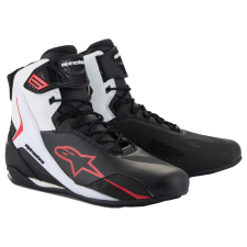 Alpinestars Faster-4 motoros bakancs fekete-fehér-piros motoros csizma
