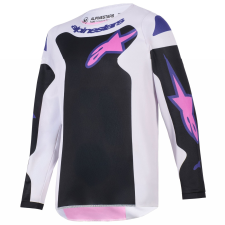 Alpinestars Fluid Grid gyerek motokrossz mez fekete-világosszürke-lila motocross mez