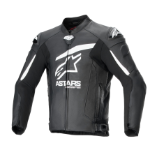 Alpinestars GP plus R 4 Airflow bőr motorkerékpár kabát fekete-fehér motoros kabát