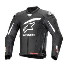 Alpinestars GP Plus R 4 Rideknit bőr motorkerékpár kabát fekete-fehér motoros kabát