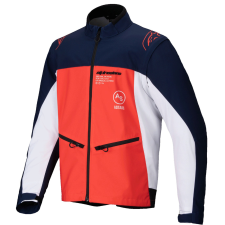 Alpinestars Lite Dura Softshell kabát kék-narancssárga-fehér motoros kabát