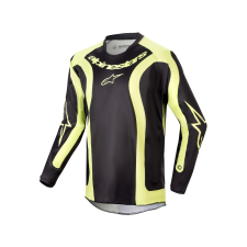 Alpinestars Racer Lurv 2024 gyerek motokrossz mez fekete-fluo sárga motocross mez
