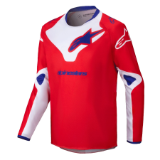 Alpinestars Racer Veil gyerek motocross mez piros-fehér motocross mez