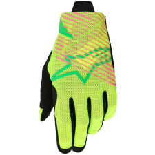 Alpinestars Radar Pro motokrossz kesztyű zöld-fluo sárga-fluo rózsaszín motoros kesztyű
