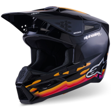 Alpinestars S-M3 Force motokrossz bukósisak fekete-sárga-piros-fehér bukósisak