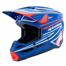 Alpinestars S-M3 WURX 2025 gyerek motokrossz bukósisak kék-piros-fehér-fekete bukósisak