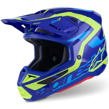 Alpinestars SM7 Deed motokrossz bukósisak kék-fluo sárga bukósisak