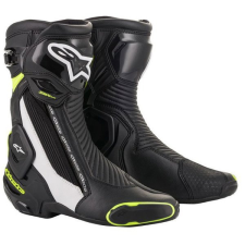 Alpinestars SMX PLUS 2, fekete/fehér/fluo sárga, 2025, mérete 41 motoros csizma