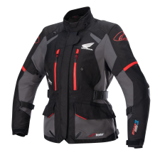 Alpinestars Stella Andes Drystar Honda kollekció 2024 motoros női kabát fekete-szürke motoros kabát