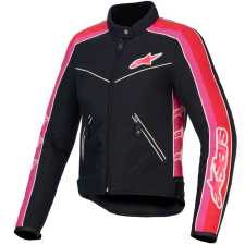 Alpinestars Stella T-Dyno Water Resistant női motoros kabát fekete-piros-rózsaszín motoros kabát