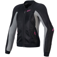 Alpinestars STELLA TROOP-AIR női motoros kabát fekete-szürke-fluorózsaszín motoros kabát