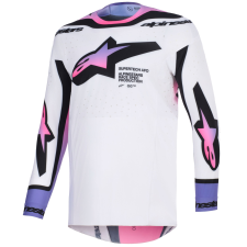 Alpinestars Supertech Pro AFD Vista motokrossz mez fehér-lila-fekete motocross mez