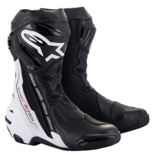 Alpinestars Supertech R Vented motoros csizma fekete-fehér motoros csizma