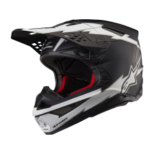 Alpinestars Supertech S-M10 Ampress motokrossz bukósisak matt fekete-fehér bukósisak