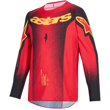 Alpinestars Supertech Scenz gyerek motokrossz mez piros-fekete-sárga motocross mez