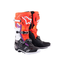  Alpinestars Tech 10 csizma fekete / neon piros / neon narancs 43 motoros csizma