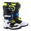 Alpinestars TECH 7 S gyerek motocrossz csizma fekete-fehér-fluo sárga-kék