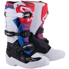 Alpinestars TECH 7 S Gyerekcsizma, fehér/ fekete/ piros/ kék/ lila, 2025, mérete 39 motoros csizma