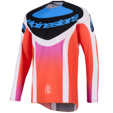 Alpinestars Techstar Knif motokrossz mez világosszürke-fluo narancssárga-fekete motocross mez