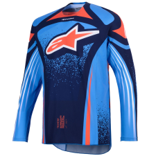 Alpinestars Techstar Nomur motocross mez sötétkék-narancssárga-kék motocross mez