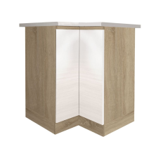  Alsó sarokszekrény, fehér magas fényű HG, LINE bútor
