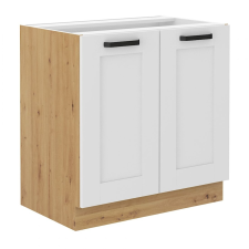  Alsó szekrény, fehér/artisan tölgy, LULA 80 D 2F BB bútor