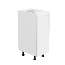  Alsószekrény, fehér/fehér extra magasfényű, jobbos, AURORA D30 bútor