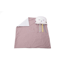Alsószoknyás szett 100 × 110 cm hímzett + Pink Medúza párna babaágynemű, babapléd