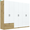  ALTA Gardróbszekrény Tölgy/Fehér Színben 260 cm
