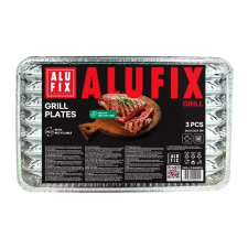  Alufix négyszögletes grilltálca 3db party kellék