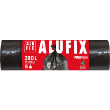 ALUFIX Szemeteszsák, 280 l, 5 db, 115x135 cm, 60 , alufix, fekete ms280uninew tisztító- és takarítószer, higiénia