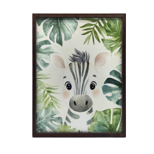  ALUMÍN KERETES FALI PLAKÁT ZEBRA SZÁJ ÁLLAT 60x90 CM grafika, keretezett kép