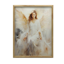 ALUMÍNIUM KERETES FALI PLAKÁT ANGYAL KONCENTRÁCIÓ 50x70 CM grafika, keretezett kép