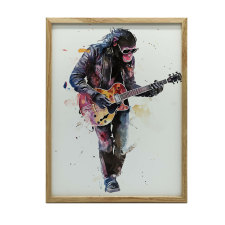  ALUMÍNIUM KERETES FALI PLAKÁT GUITAR MASTER 70x100 CM grafika, keretezett kép