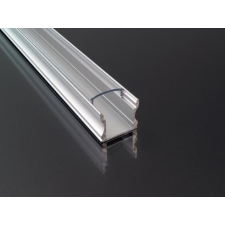Alumínium profil eloxált led szalaghoz, surface 2, átlátszó búrával világítás