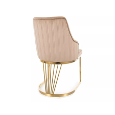  Alure Velvet Bézs Bársony Étkezőszék Arany Vázzal bútor