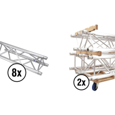 ALUTRUSS Set TRILOCK 6082-2000 + Truss transport board világítás