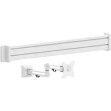 AlzaErgo Slatwall SWP110 fehér sín + SWMP220 fehér tartó + SWAS410 fehér tartó tv állvány és fali konzol