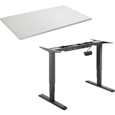 AlzaErgo Table ET1 NewGen fekete + lap TTE-12 120x80 cm fehér furnér íróasztal