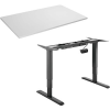 AlzaErgo Table ET1 NewGen fekete + lap TTE-12 120x80 cm fehér laminált