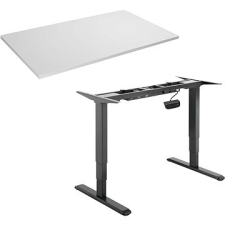 AlzaErgo Table ET1 NewGen fekete + lap TTE-12 120x80 cm fehér laminált íróasztal