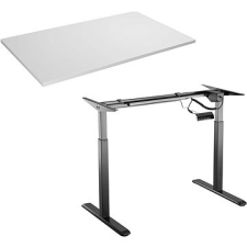 AlzaErgo Table ET2 fekete + lap TTE-12 120x80 cm fehér laminált íróasztal