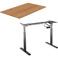 AlzaErgo Table ET2 fekete + TTE-01 140x80cm bambusz asztallap íróasztal