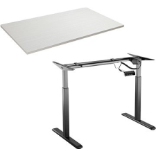 AlzaErgo Table ET2 fekete + TTE-12 120x80 cm fehér tölgy asztallap íróasztal